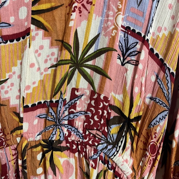 💝 3X Angie Multicolor Abstract Print Tunic Swimsuit Cover up - Picture 5 of 12